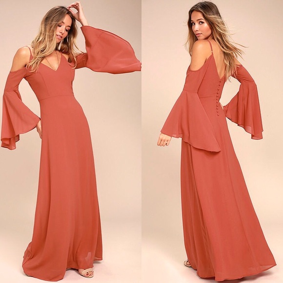 Lulus Dresses & Skirts - NEW Lulus Glamorous Greeting Rusty Rose Maxi Dress